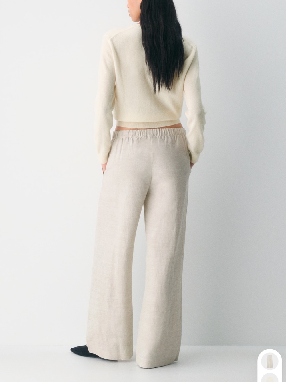 Aritzia Wide Leg Pants in Light Beige - Picture 15 of 16